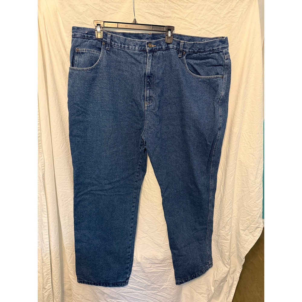 Smiths Workwear Mens Fleece Lined Relaxed Fit Jeans Blue Denim 50x32 Workwear